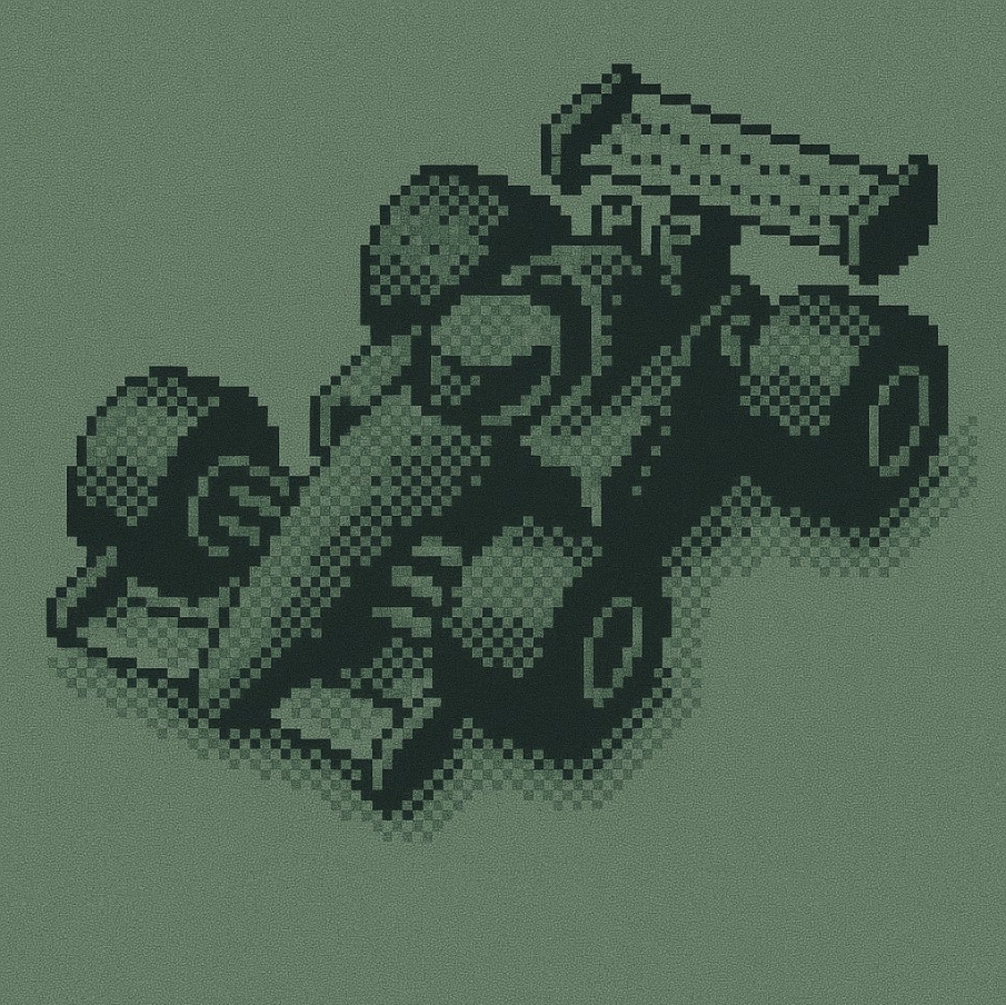 Mosaico pixelado retro